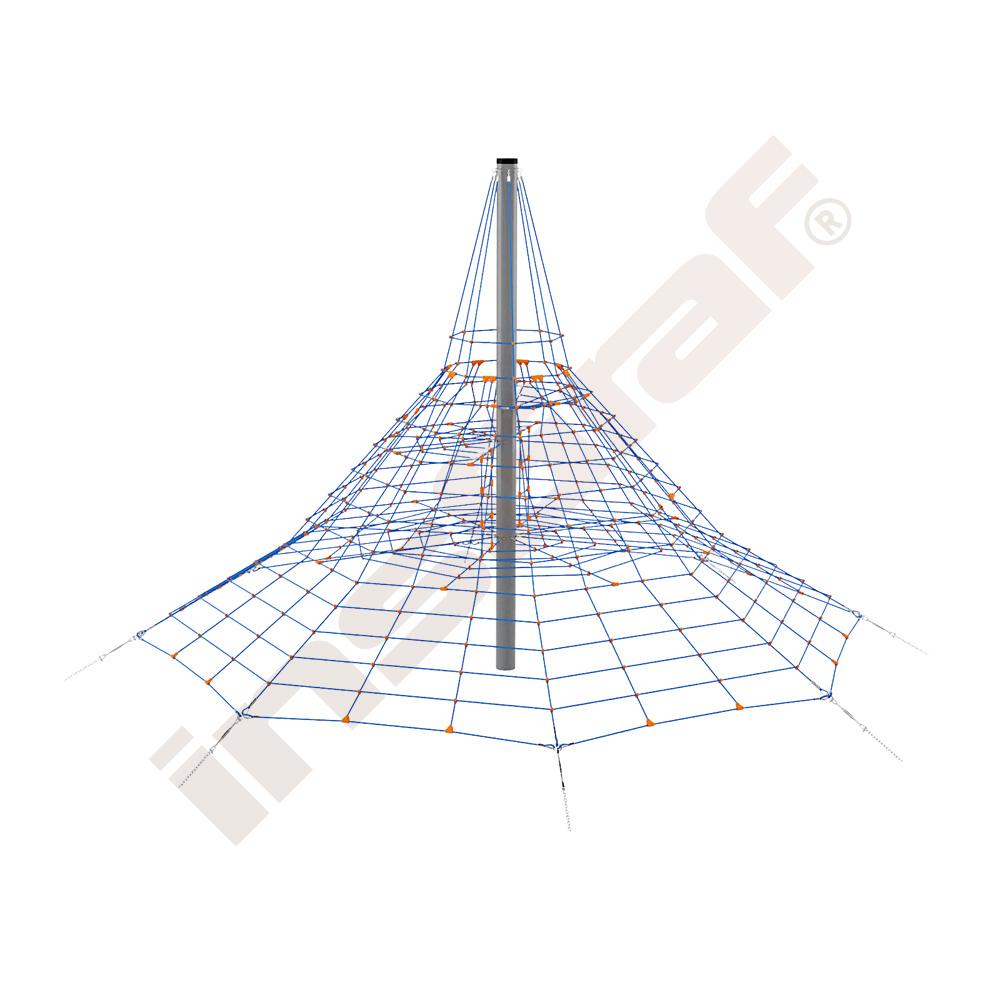 Seil-Pyramide Zauberhut, blau-orange