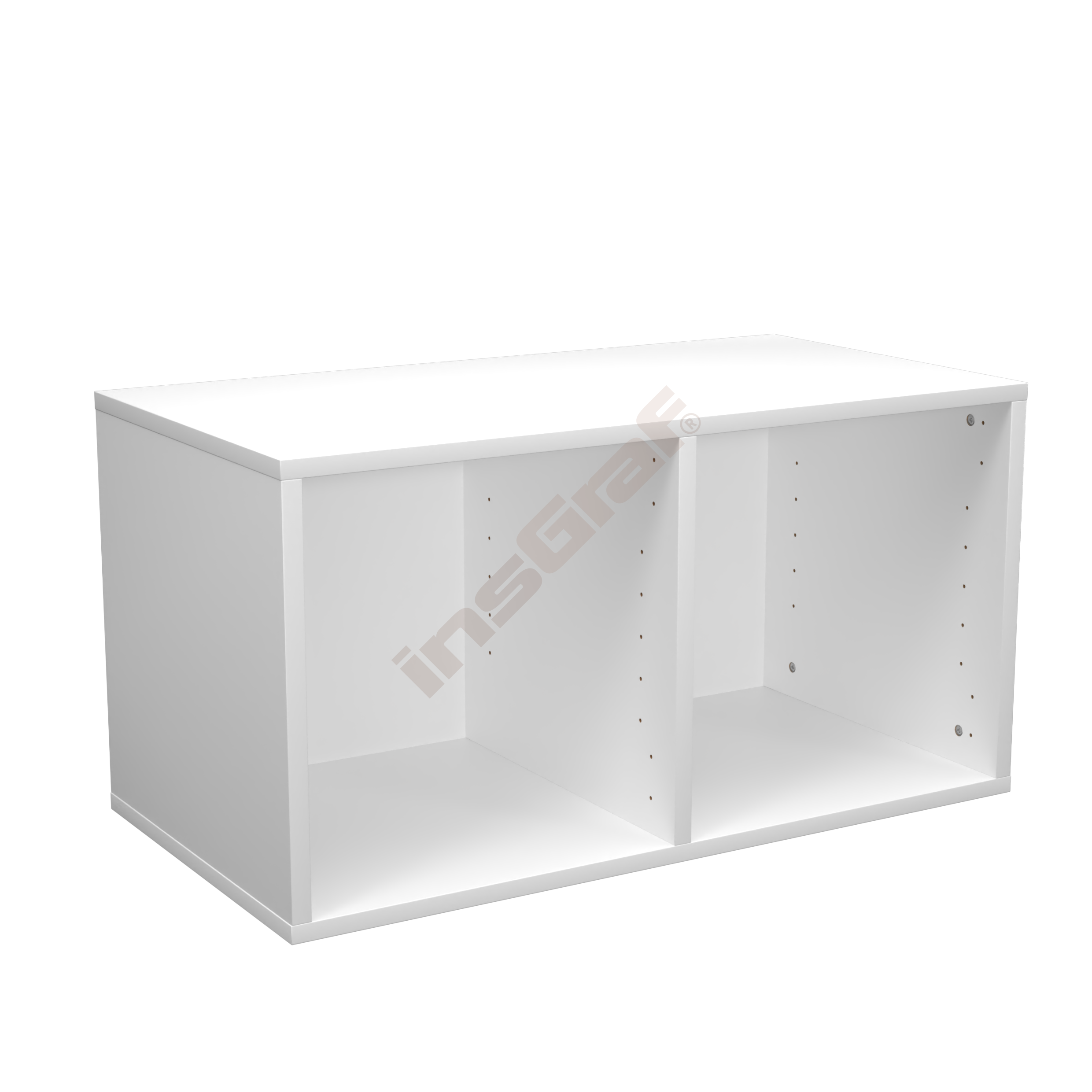 Nadstavec Quadro S s predelom - biely korpus