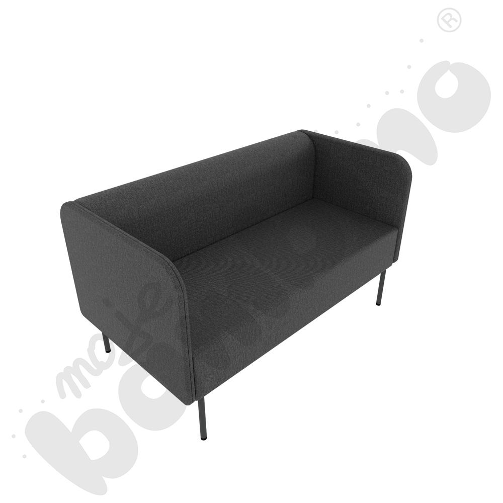Sofa Versa 2-os. z plastikowymi stopkami, stelaż antracytowy, tkanina RO40