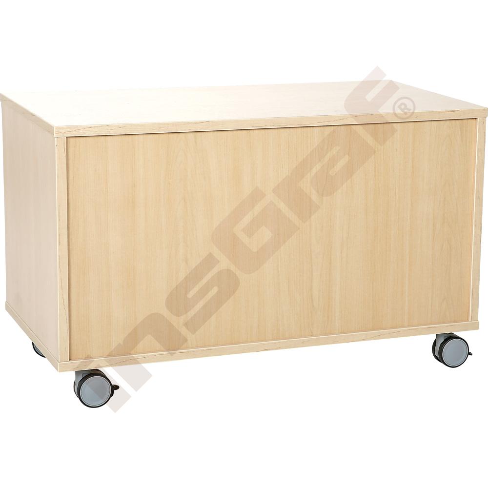 Quadro - skříňka S s 1 policí a kolečky, světlý javor