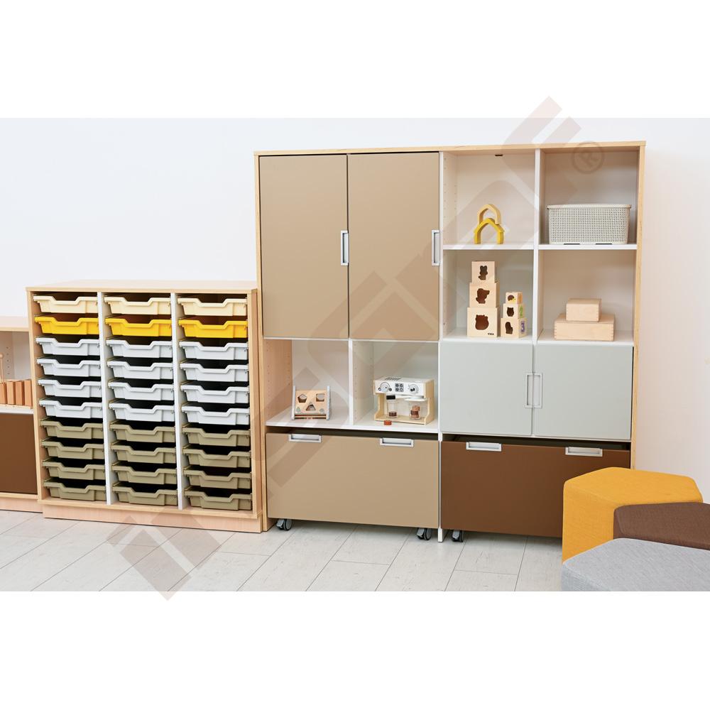 Quadro - skříňka M+ na plastové zásobníky - se 2 předěly 