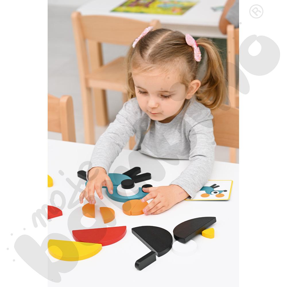 Drewniana układanka geometryczna