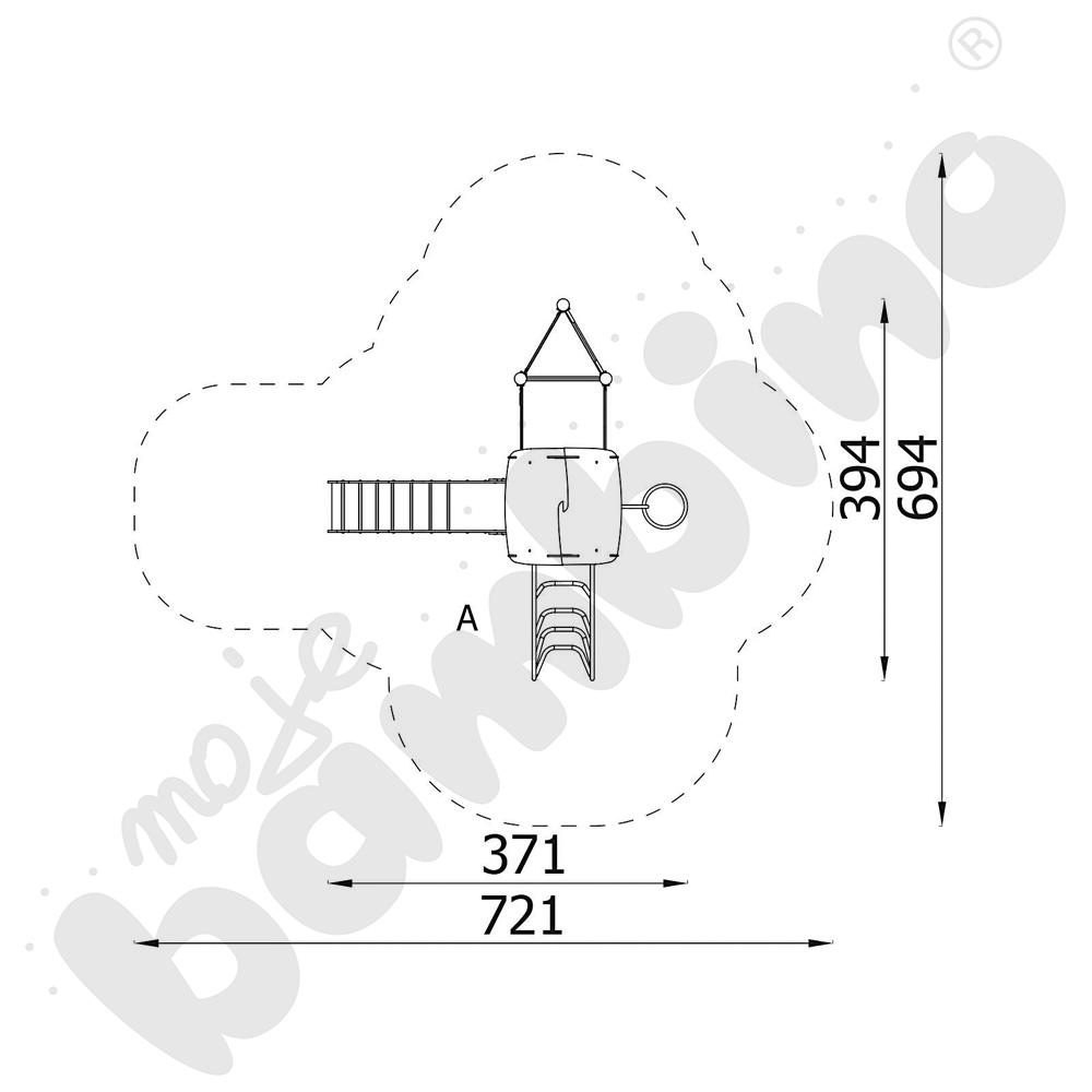 Orbis - wieża 11, drewniane słupy