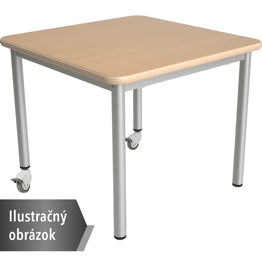 Mobilný štvorcový stôl Mila 70 x 70 