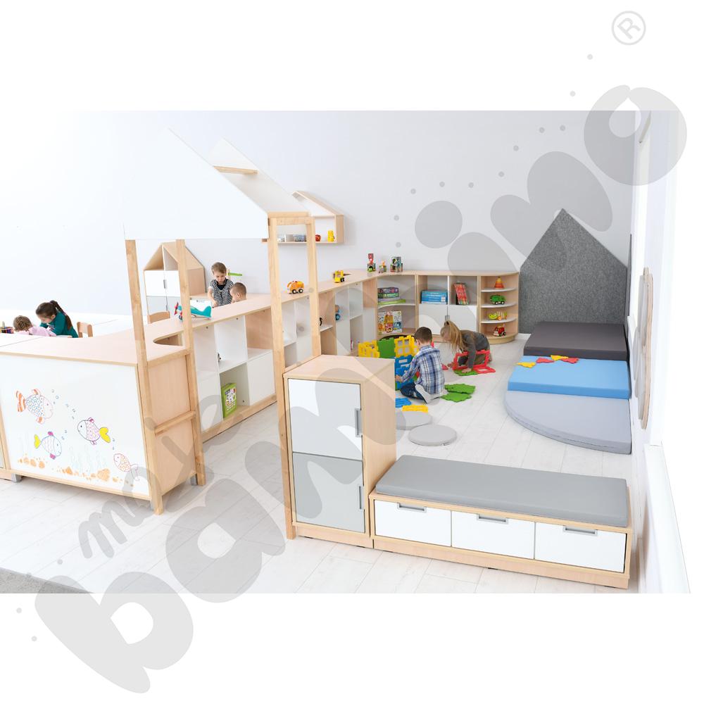 Quadro - daszek do stelaża wąski, biały