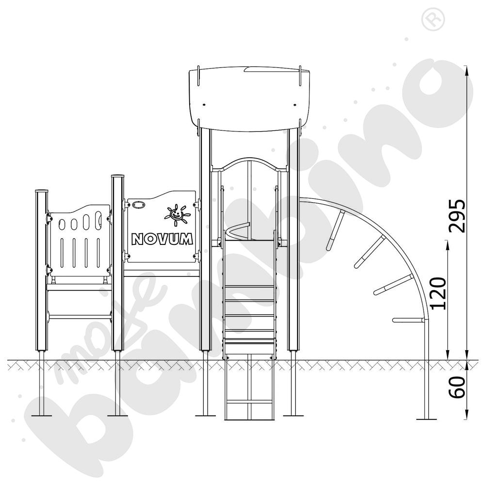 Orbis - wieża 11, drewniane słupy