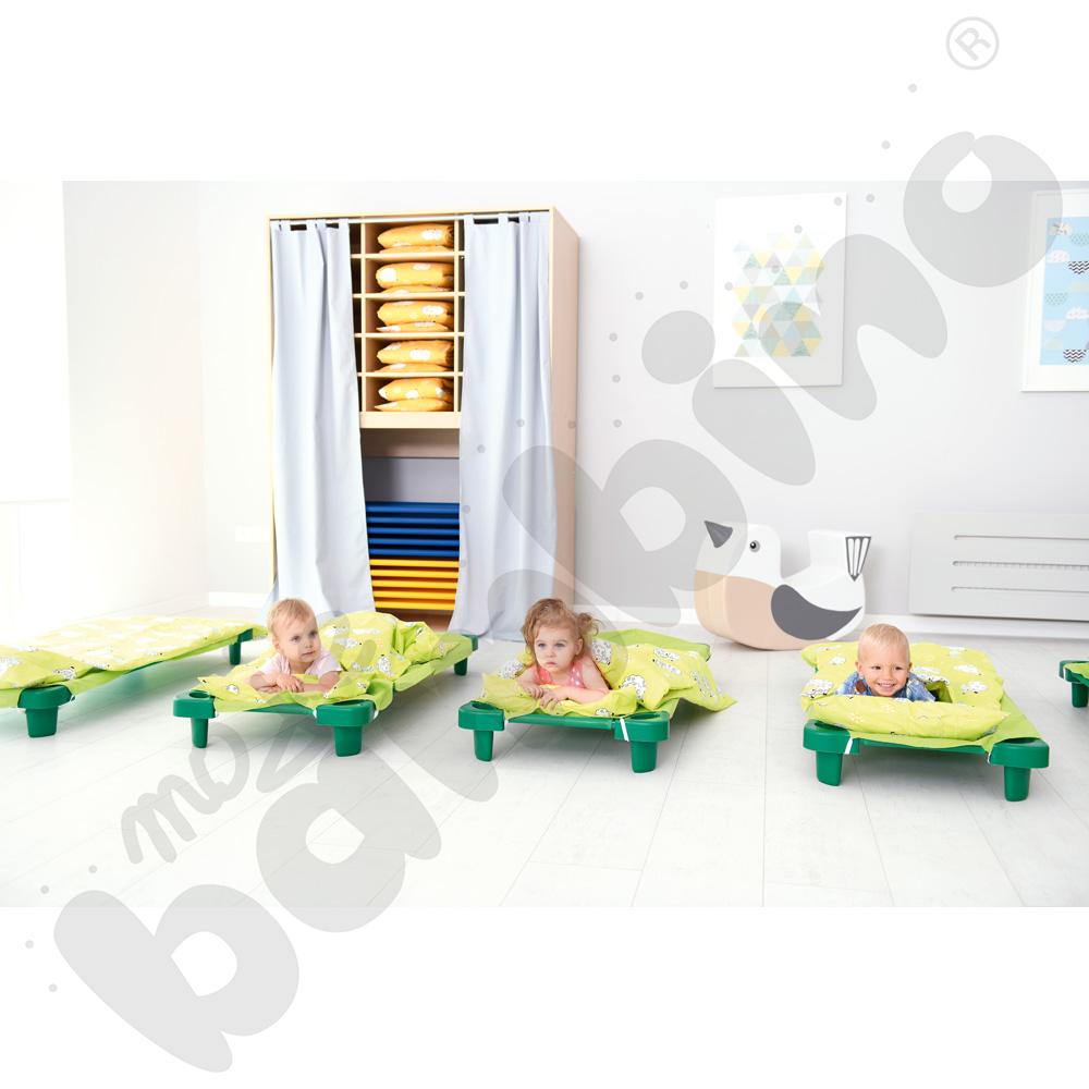 Łóżeczko przedszkolne zielone