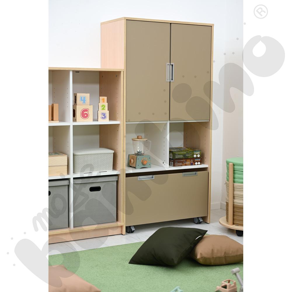 Quadro - regał wielofunkcyjny z 1 przegrodą, klon jasny