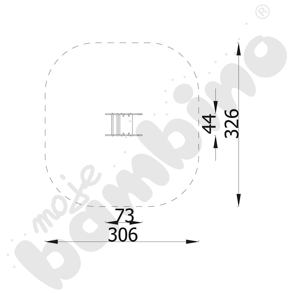 Sprężynowiec Zajączek na podstawie metalowej