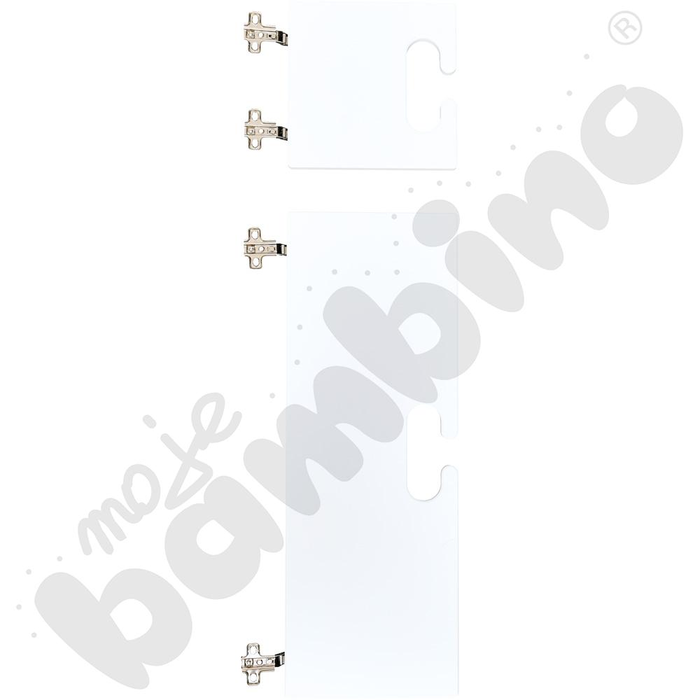 Drzwiczki duże i małe do szatni Kameleon, cichy domyk - białe