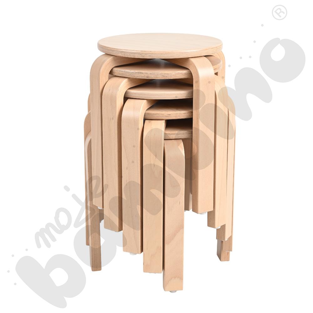 Taboret drewniany - wys. 43 cm