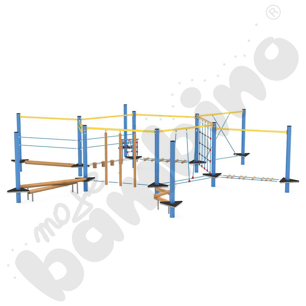 Zestaw Mini park linowy 2, metalowe słupy