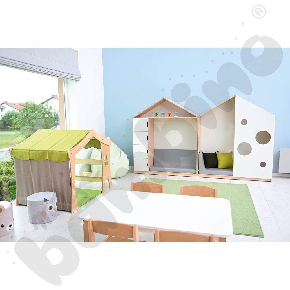 Domek Feria, klonowo-biały