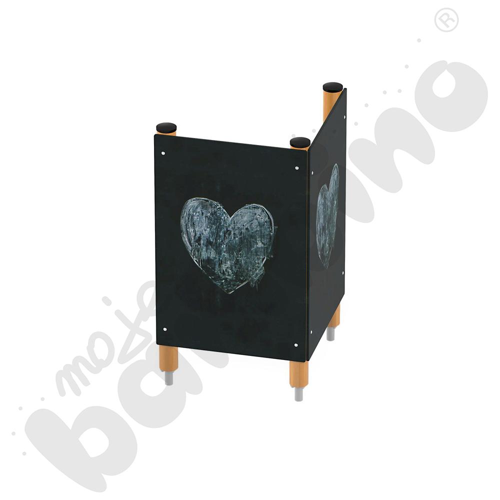 Tablica do rysowania podwójna, drewniane słupy