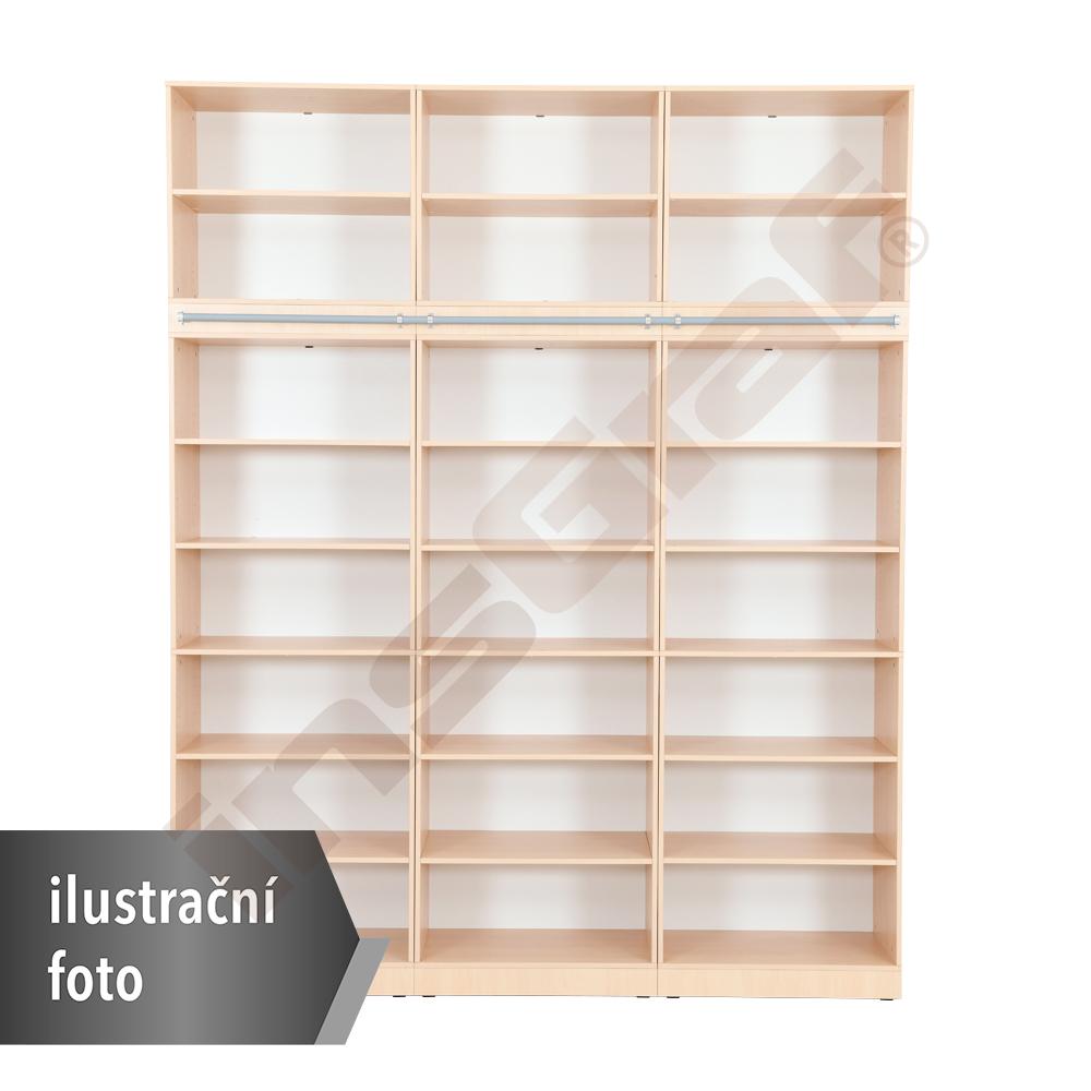 Grande - Vysoký regál s modulem pro upevnění žebříku 41 - bílý