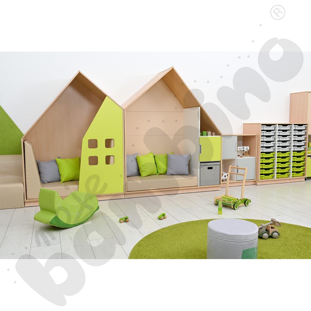 Quadro - szafka-domek - limonkowa, skrzynia klon jasny