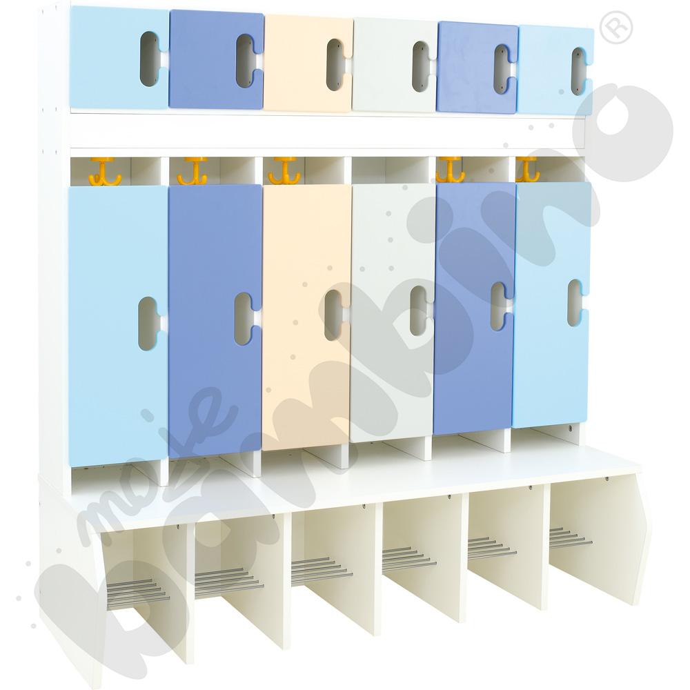 Szatnia Kameleon 6 - zestaw 4, biała skrzynia