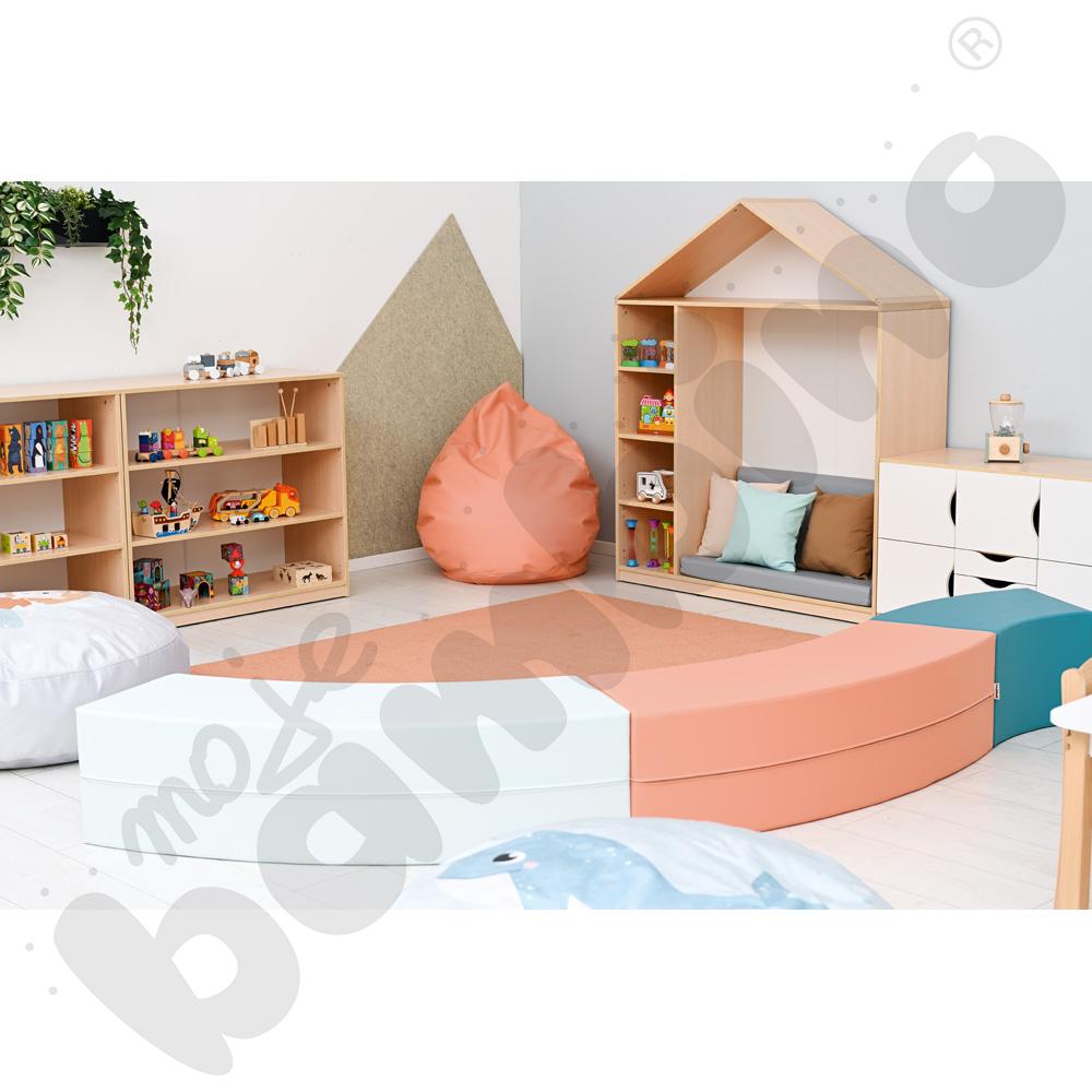 Siedzisko Paolo długie, łososiowy