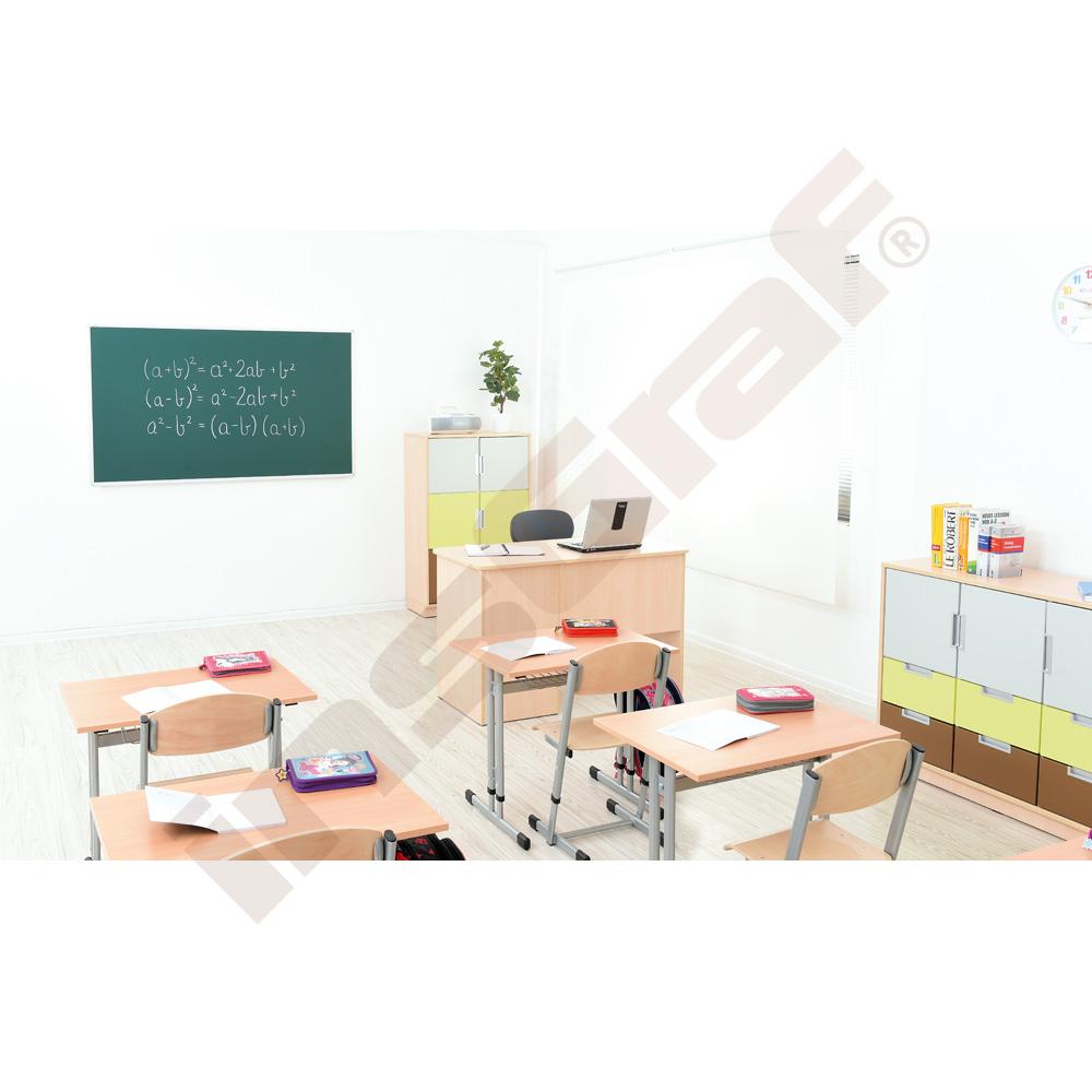 Quadro - psací stůl se skříňkou a zásuvkou, tiché zavírání, tiché zavírání - bílý 