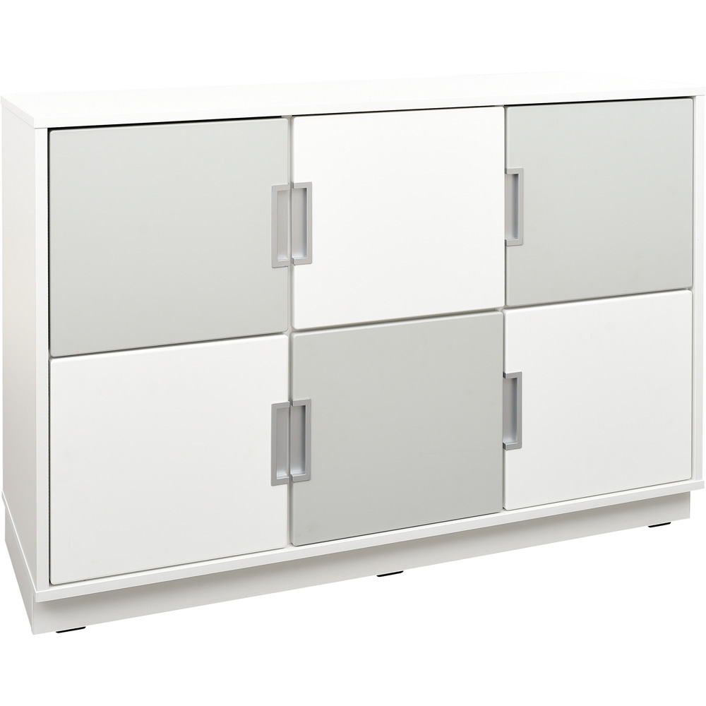 Quadro - regál M s 2 predelmi a policou, biela 