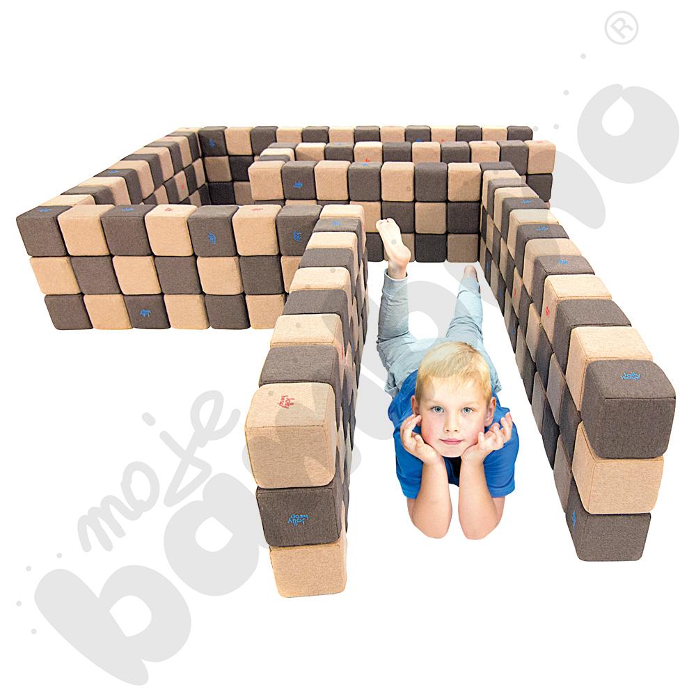 Zestaw klocków JollyHeap – różowo-limonkowe