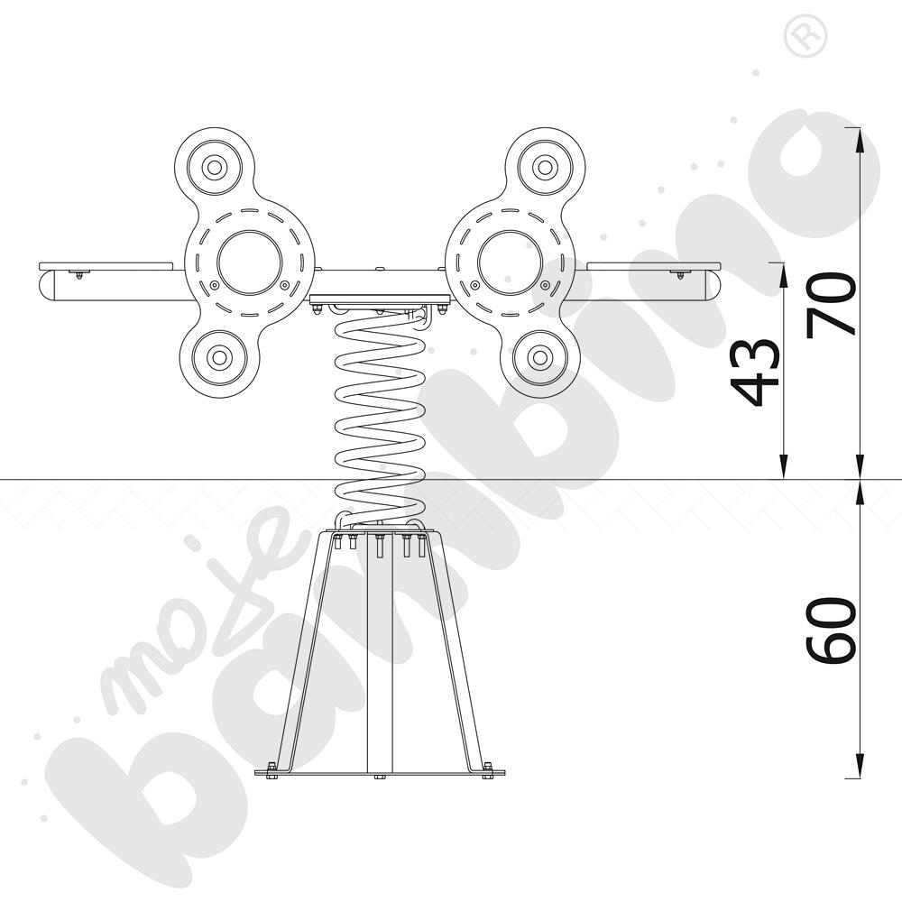 Milo - ważka na podstawie metalowej