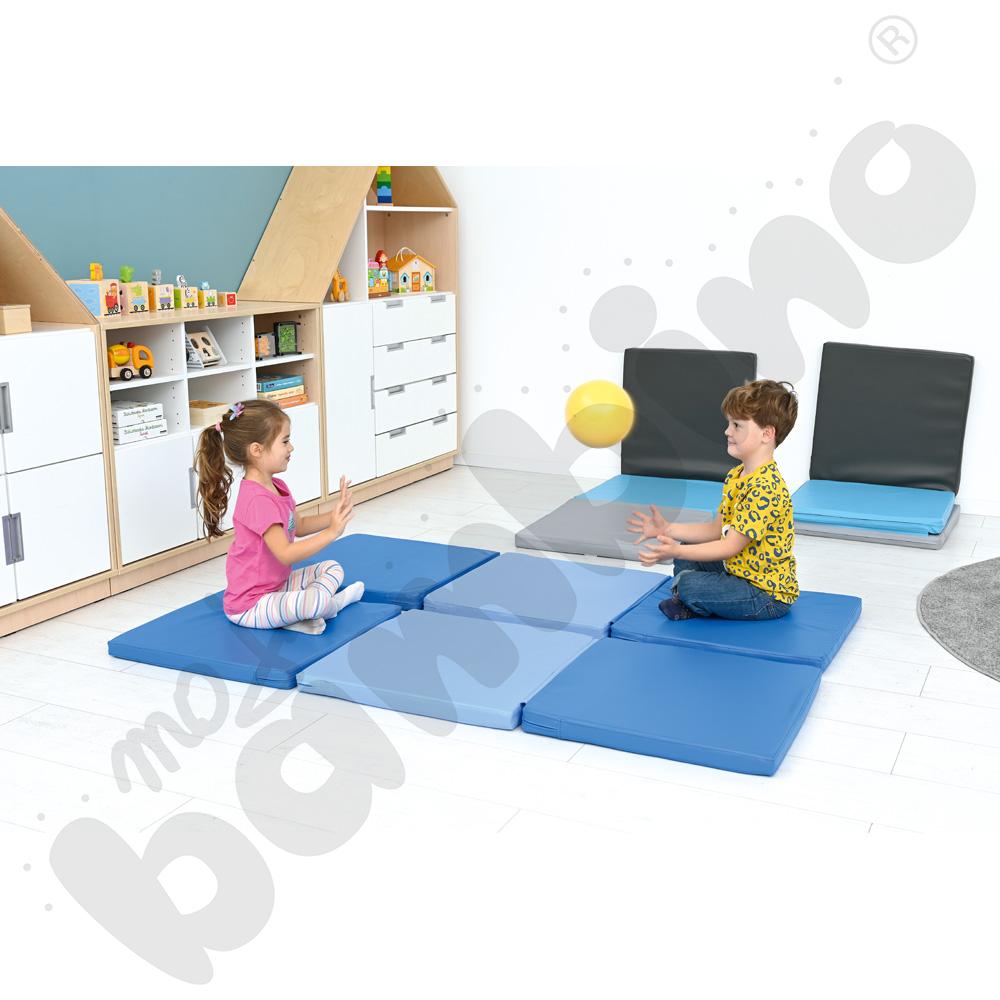 Materac 3-częściowy niebieski - mata - MED