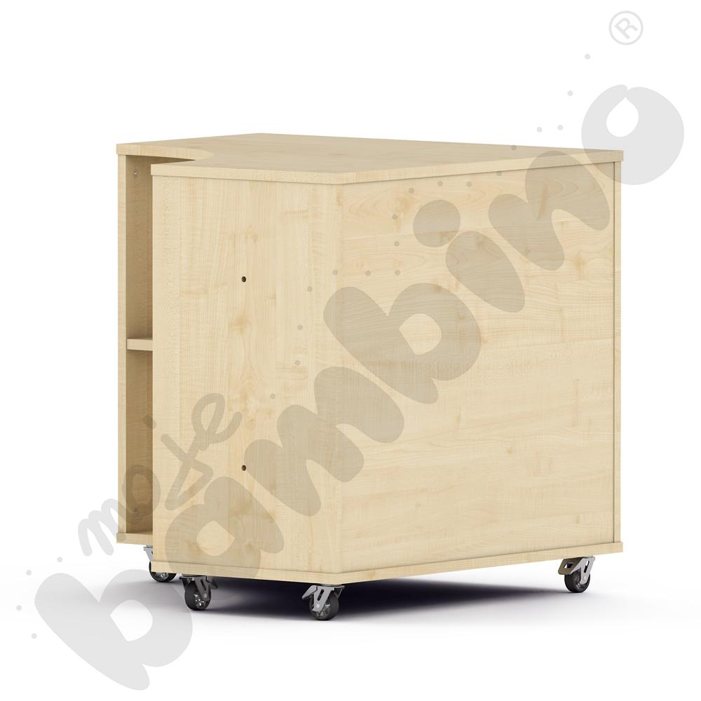 Regał rogowy na kółkach/nóżkach, klon