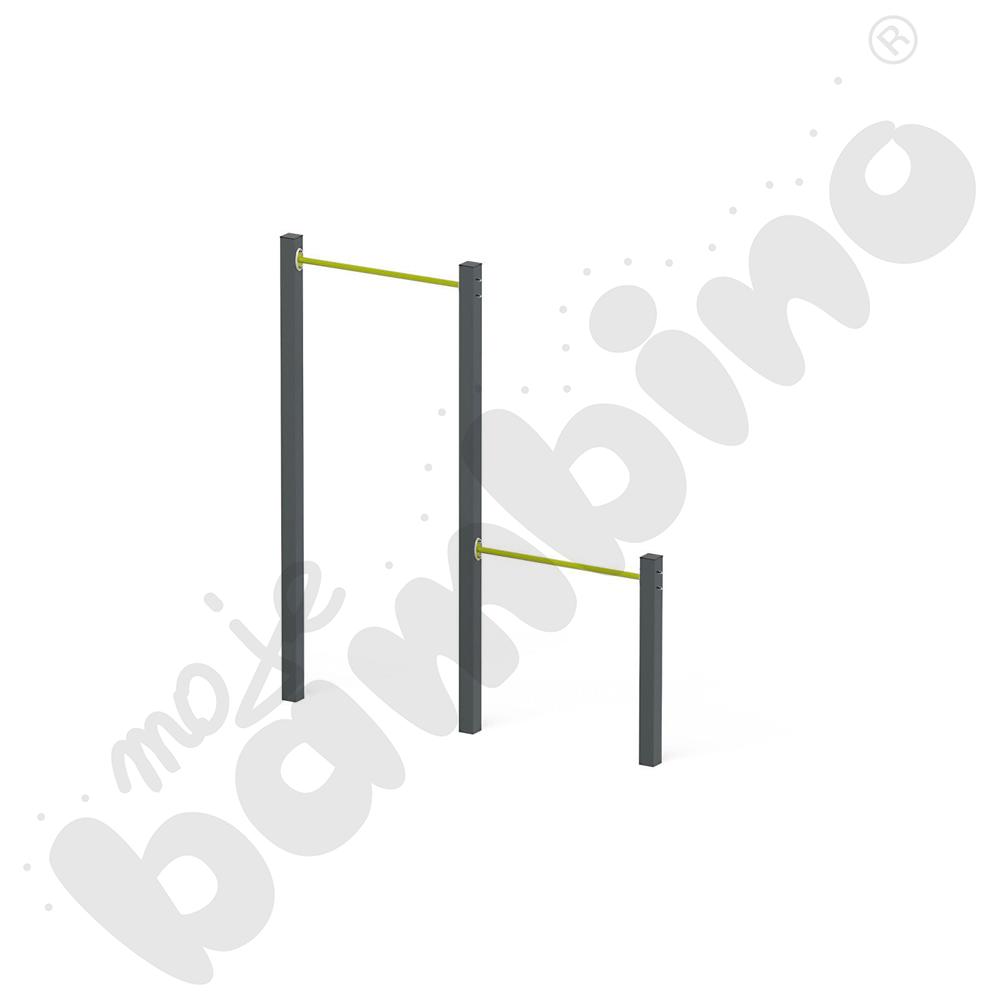 Street workout Drążki podwójne Lime