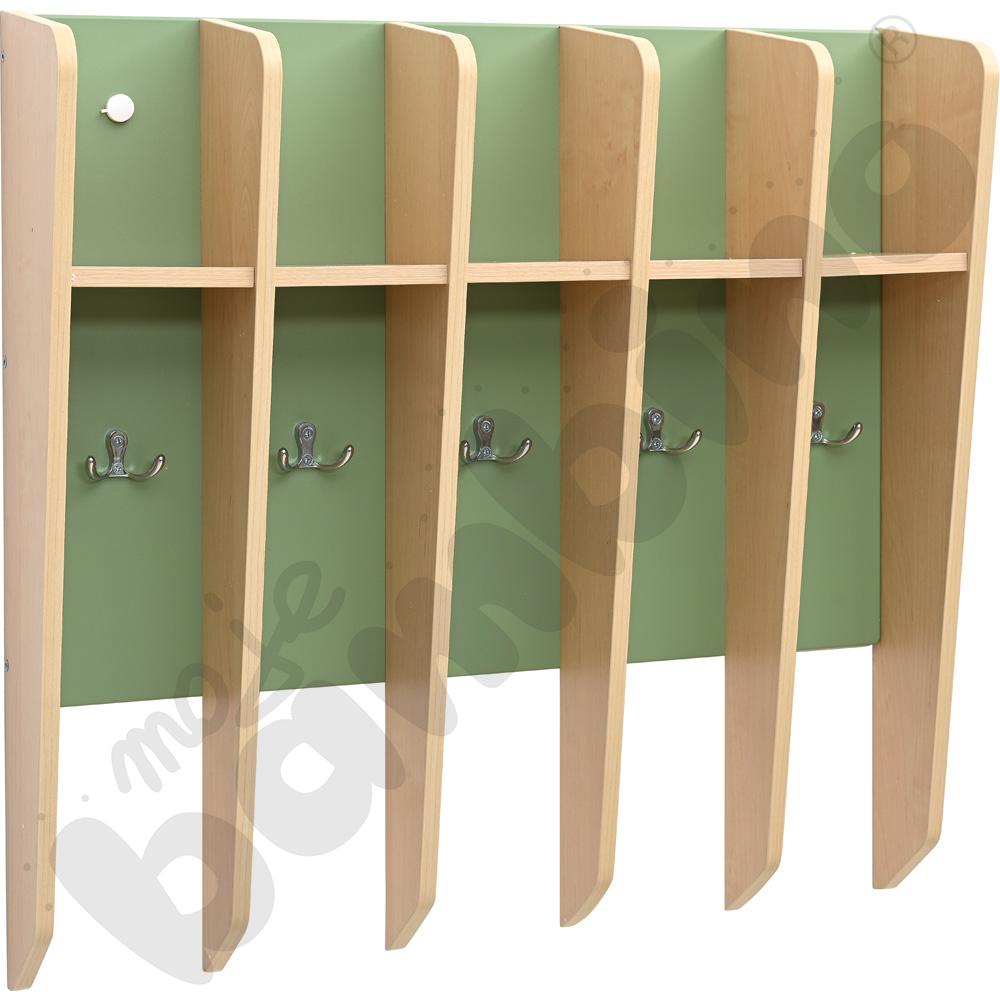 Półka na kubeczki i ręczniki, z przegrodami - oliwka