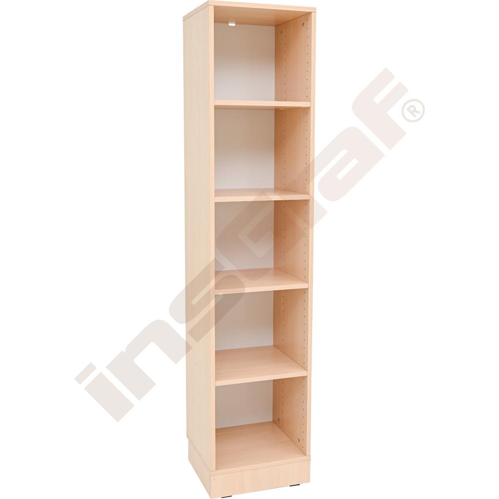 Grande úzký regál, výška 187 cm, hluboký, světlý javor