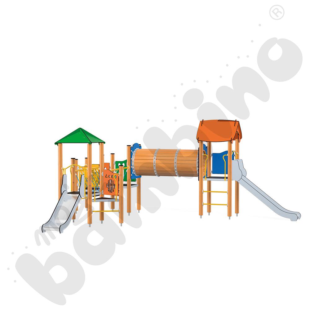 Orbis - wieża 15, drewniane słupy