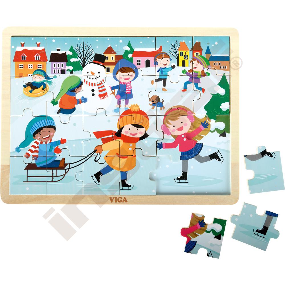 Puzzle roční období- zima
