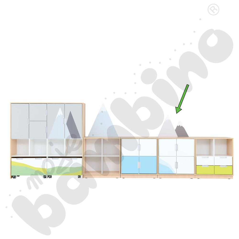 Quadro - szafka Góry M z 1 półką i drzwiami, 90 st., cichy domyk - klon jasny