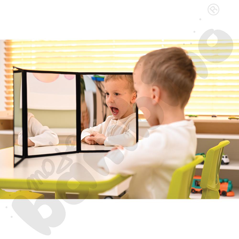 Potrójne lustro logopedyczne