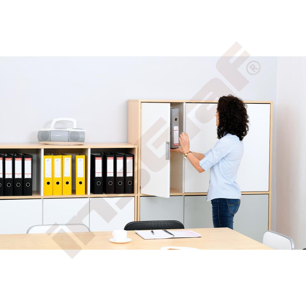 Quadro - nadstavec M s 2 predelmi a policou, javor