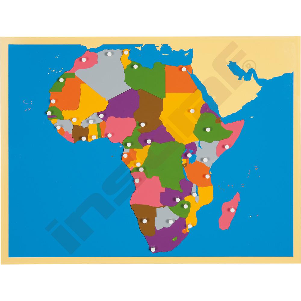 Mapa Afriky - Montessori puzzle