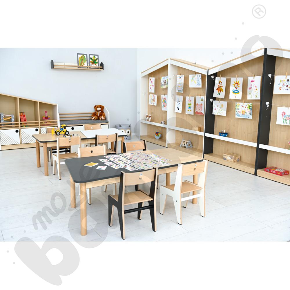 Czarne krzesło FLO 26 cm