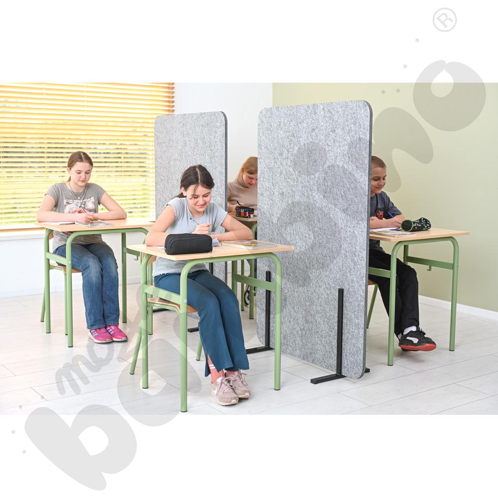 Stół Daniel 1-os. klon 375 z krzesłem P, rozm. 6, oliwkowe