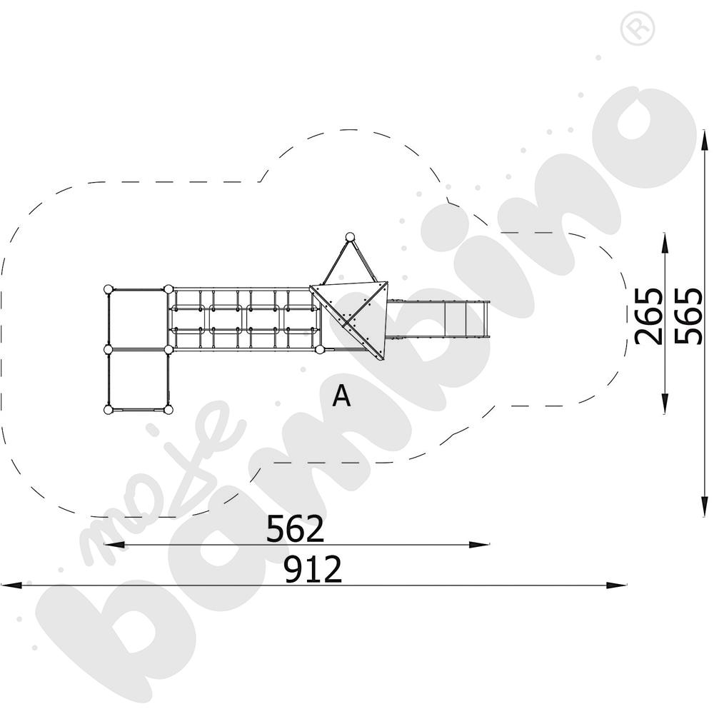 Orbis - wieża 13, drewniane słupy