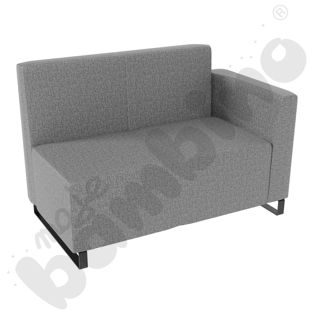 Sofa Universum 2-os. wys. 82 cm, bok niski prawy, tkanina RO39