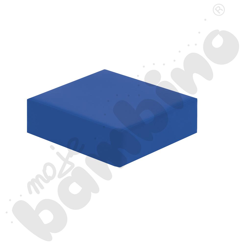 Pufka tęczowa kwadratowa granatowa