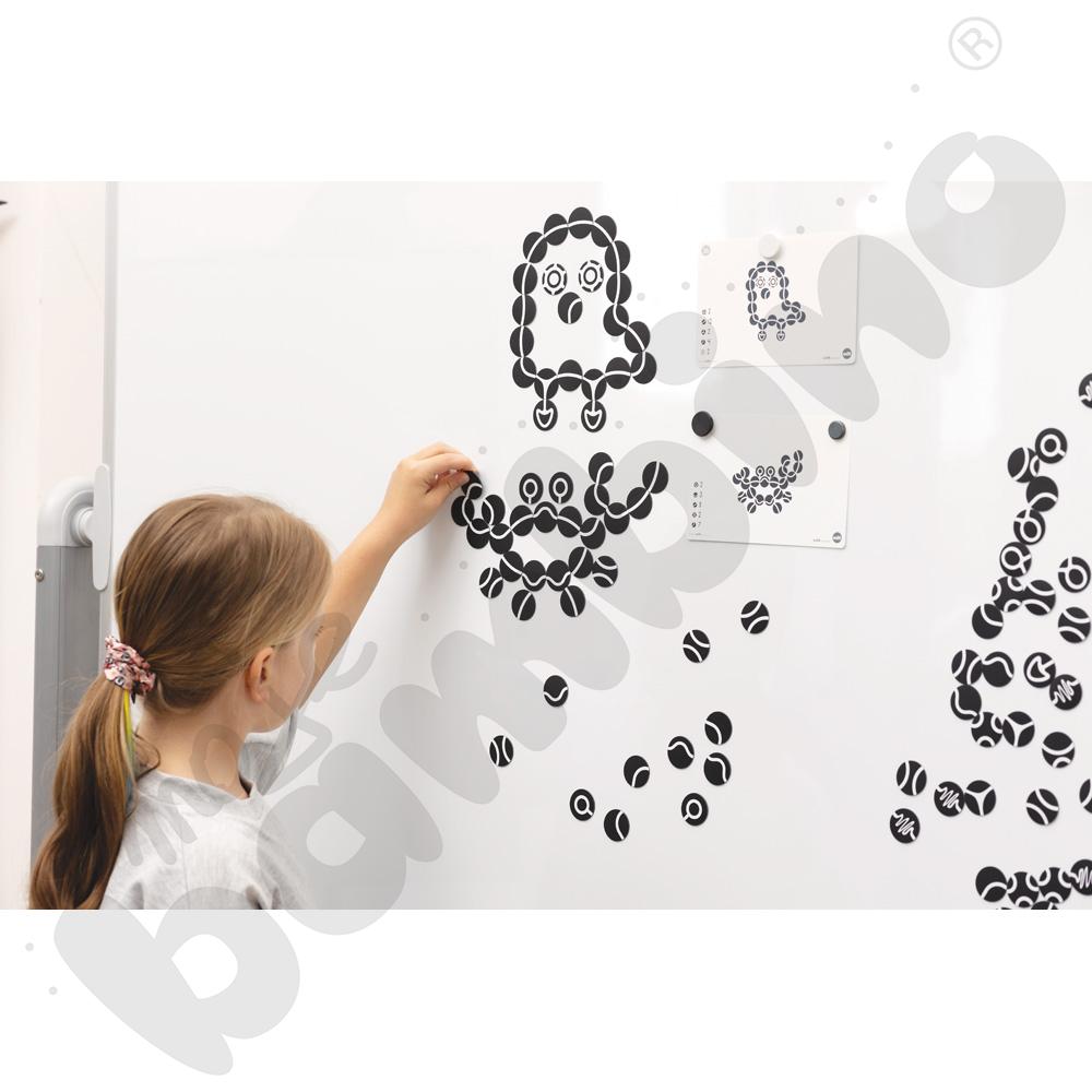 Puzzle magnetyczne z kartami zadań - abstrakcje