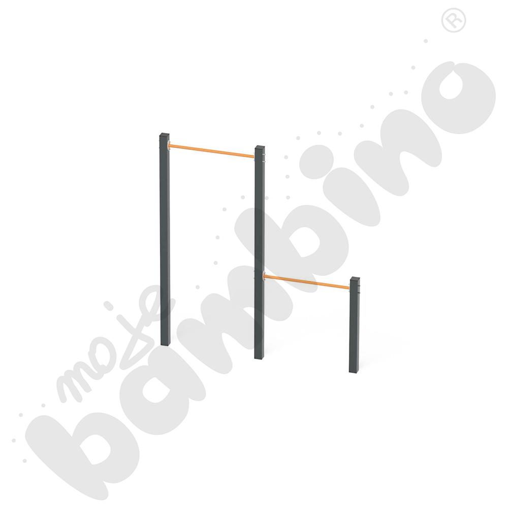 Street workout Drążki podwójne Yellow