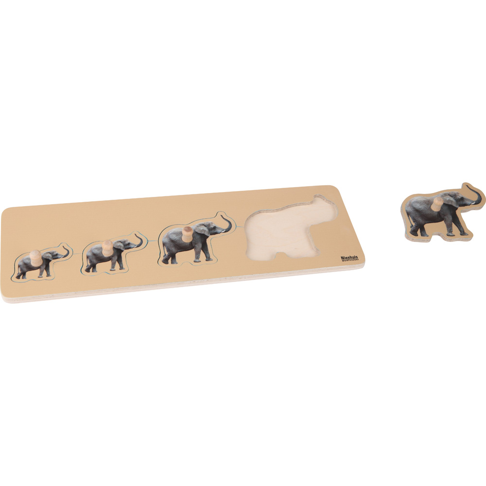Puzzle pre najmenších - Montessori - 4 slony