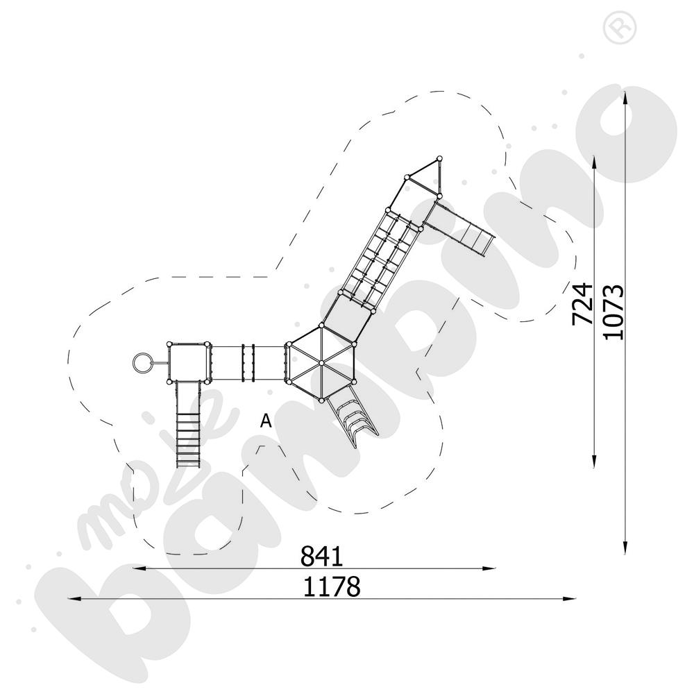 Orbis - platforma 9, metalowe słupy