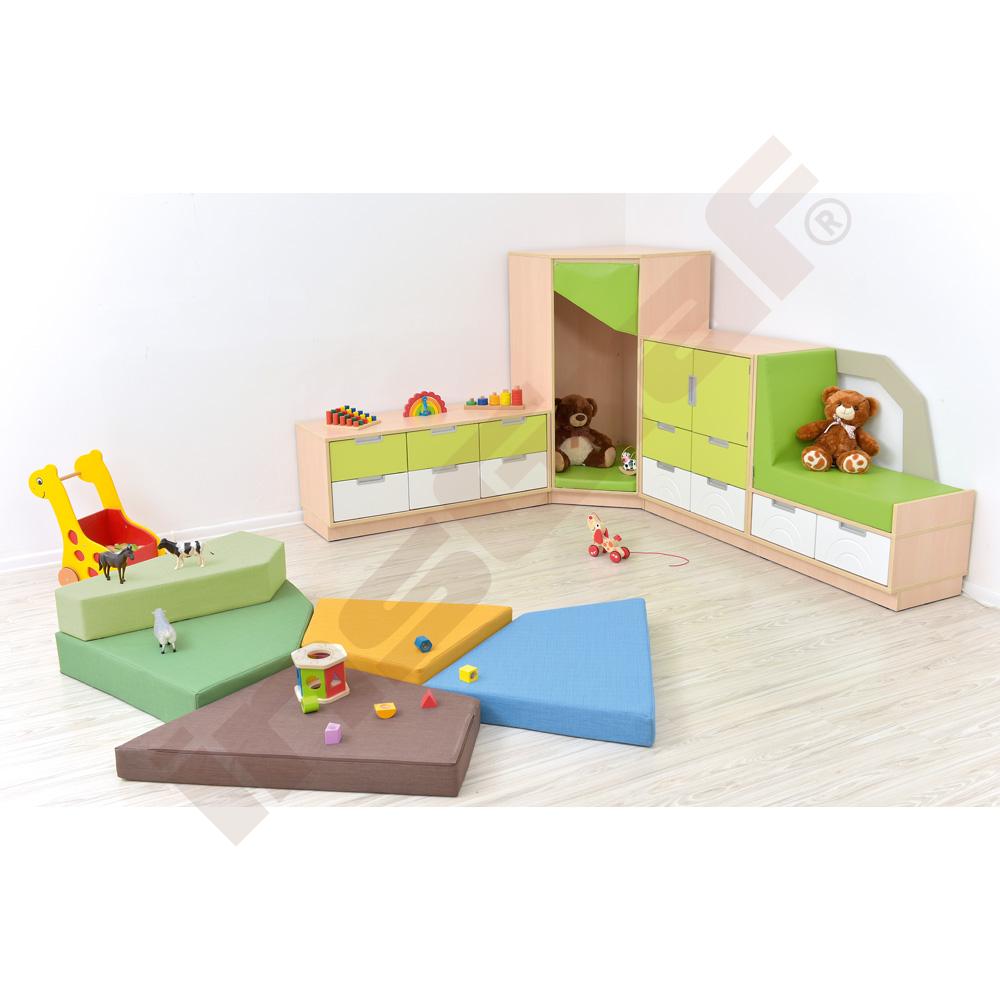 Žíněnka Quadro 1 zelenkavá, výška 20 cm