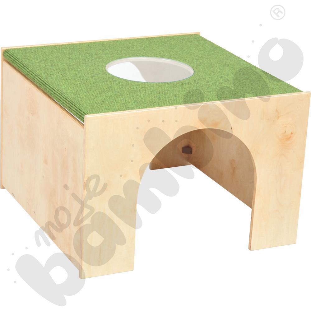 Podest ze szkłem, wys. 45 cm - jasnozielony