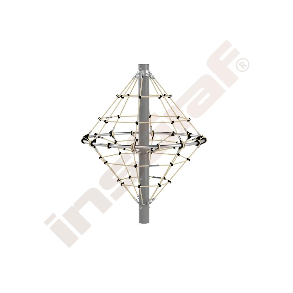 Seilgerät Diamant, drehbar, beige-schwarz