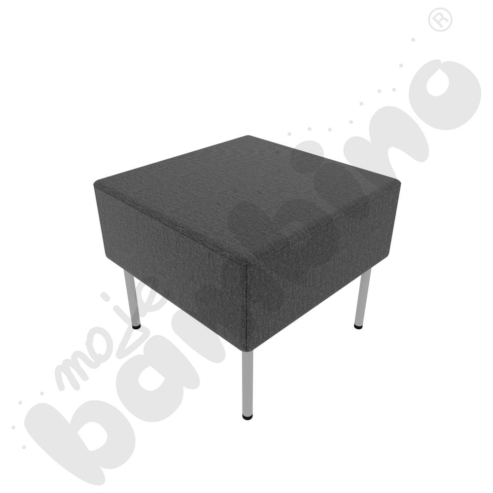 Pufa Versa 50x50 cm z plastikowymi stopkami, stelaż jasnoszary, tkanina RO40